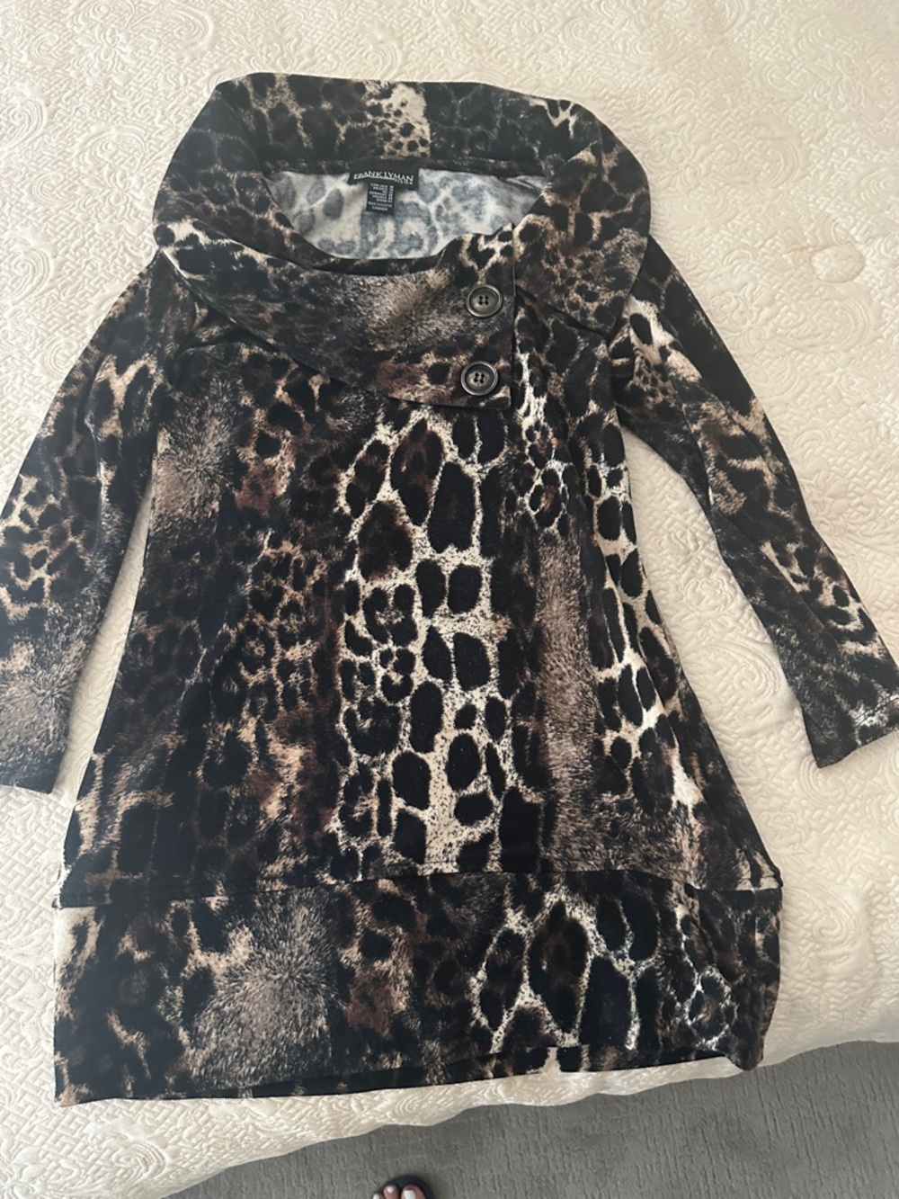 Frank Lyman cheetah Animal Print Pullover Top or mini dress
